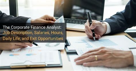corporate finance analyst description salaries hours  exit opps