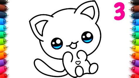 Dibujos Faciles De Gatitos Como Dibujar Un Gato Kawaii Colorear Porn Sex Picture