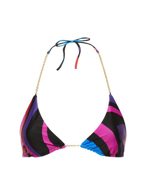 PUCCI Triangle Bikini Top Emilio Pucci