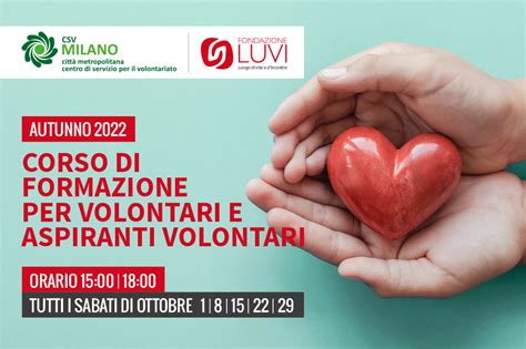 Corso Di Formazione Per Volontari Autunno Fondazione Luvi Ets