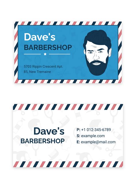 Barber Visiting Card Atelier Yuwa Ciao Jp