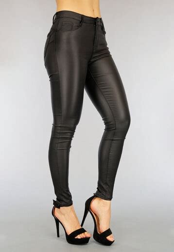 Zwarte Lederlook Push Up Broek Uwantisell Nl