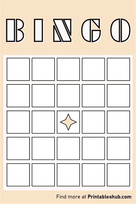 Printable Blank 5x5 Bingo Cards Templates Pdf Bingo Card Template