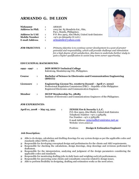 Sample Resume Template For Seafarers • Invitation Template Ideas