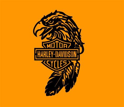 HD Harley Eagle With Feathers Davidson Decal Motorcycle - Etsy