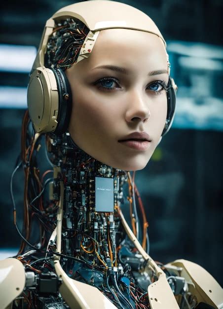 Premium Photo | Female robot Ai woman