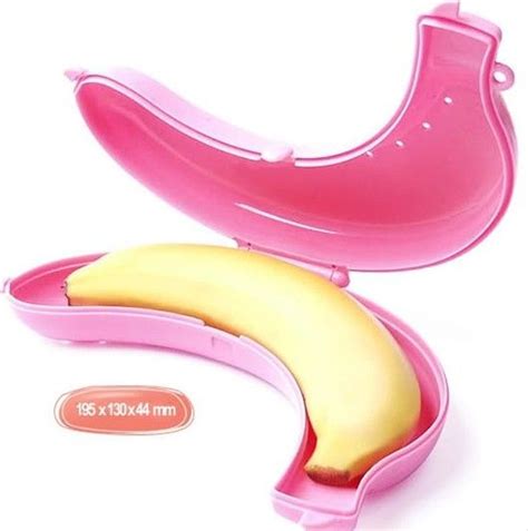 Banana Guard Container Storage Lunch Fruit Protector Plastic Box Banana ...