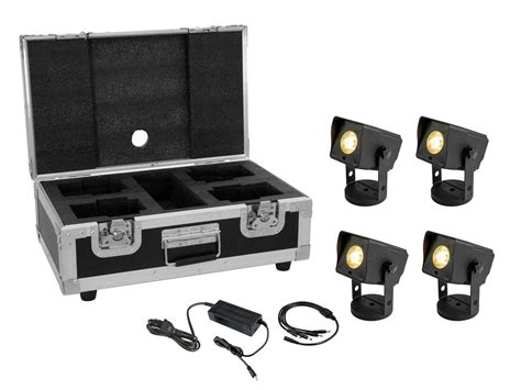 EUROLITE Set 4x AKKU Dot 1 RGB WW QuickDMX Sw La