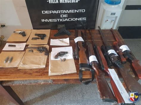 La Policía realizó allanamientos y secuestró armas de distintos