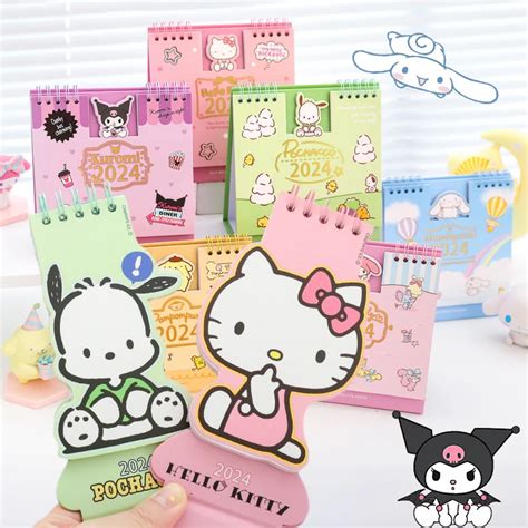 2024 Sanrios Cinnamoroll Mymi Mymelody Karikat R Boyutlu Masa Takvimi