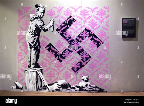 Rome, Italy. 10th Mar, 2023. General view of a Banksy artwork during of ...