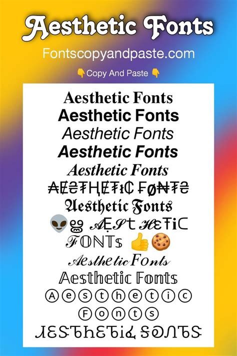 Aesthetic Fonts Copy And Paste | Cool Aesthetic Fonts