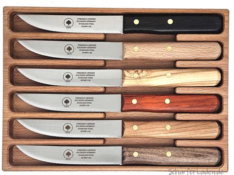 Steak Knives Wood Handle Made In Solingen Germany