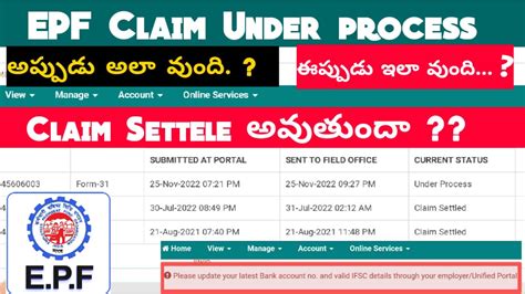 Epf Claim Showing Under Process But Bank Account Is Invalid Pf Ofter