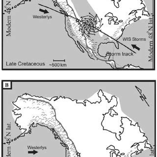 A Paleogeographic Map And The Location Of The Western Interior Seaway