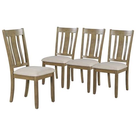 Maincraft Natural Walnut Wood Dining Chairs With Ergonomic Design Set