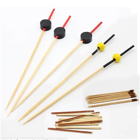 Custom Logo Bamboo Knot Picks Skewers Not Coated Easily Cleaned Heat