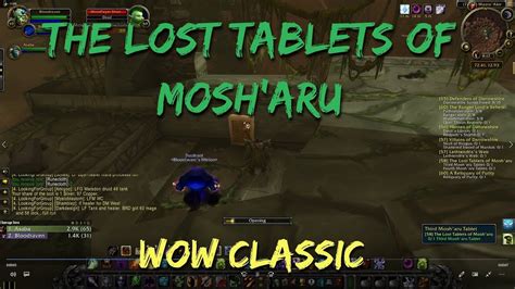 Wow Classic The Lost Tablets Of Mosharu Youtube