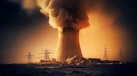 Premium AI Image | Accident with an explosion at a nuclear power plant