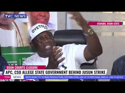 Apc Cso Allege State Government Behind Jusun Strike Youtube