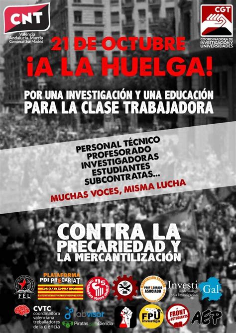 De Octubre Huelga En La Universidad Y La Investigaci N Cgt