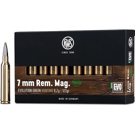 Balle De Chasse Rws Evolution Green 127gr Calibre 7 Rm