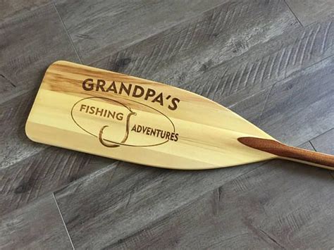 Custom Engraved Canoe Paddle Our Solid Wood Canoe Paddle Is