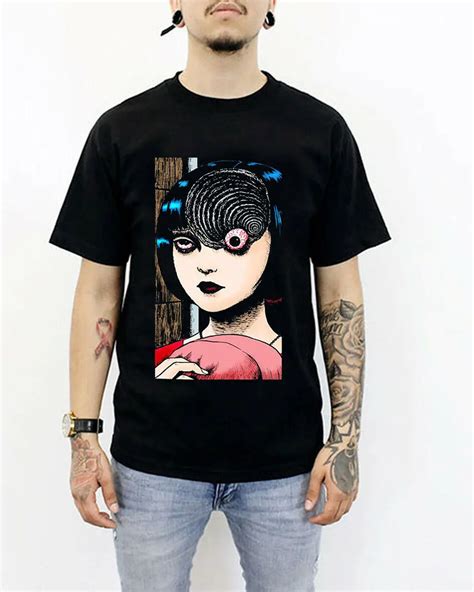 Junji Ito Camisetas De Manga Corta Para Hombres Camisas Ejecutivas De