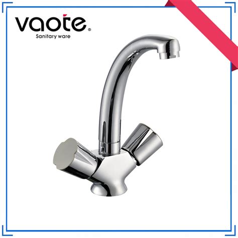 Hot Zinc Chrome Double Handle Sink Mixer Hot Cold Water Kitchen Faucet Tap Factory Price Kitchen