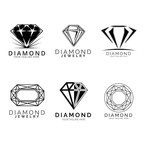 Colección De Logotipos De Diamantes Vector Gratis