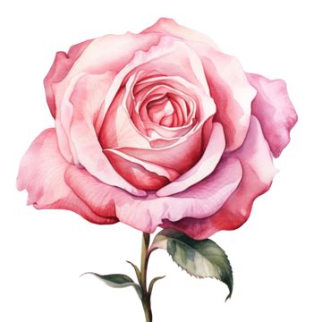 Watercolor Rose Pink Pink Rose Watercolor Png Transparent Image And