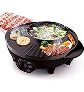 Amazon Liven Bbq Electric Grill With Shabu Shabu Hot Pot Perfect For To Person Home