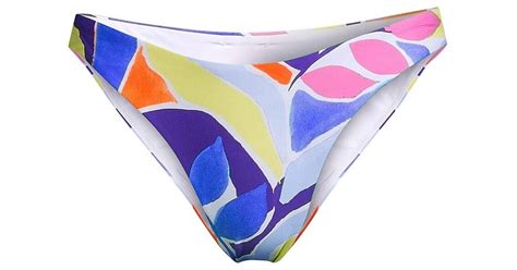 MILLY Margot Geometric Bikini Bottoms In Blue Lyst