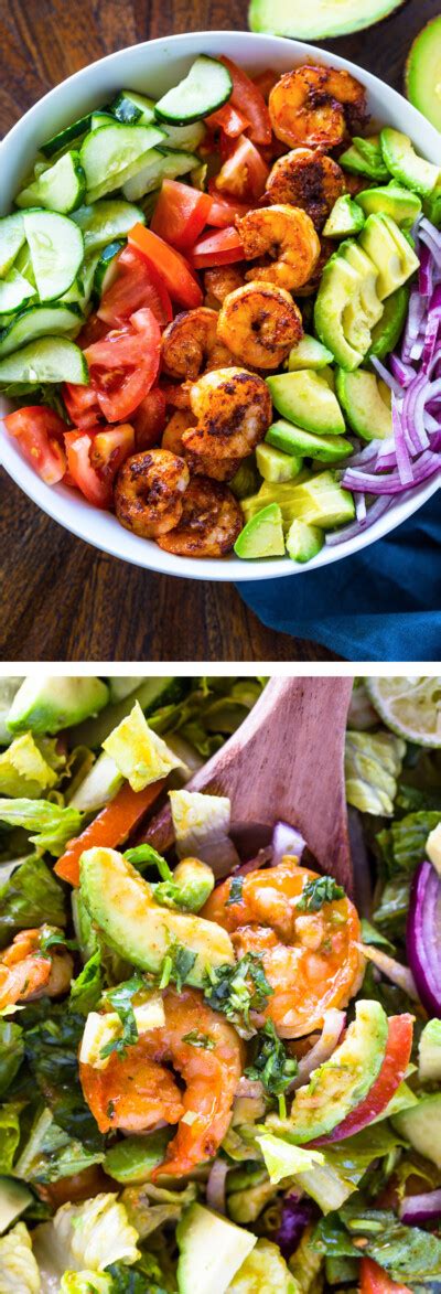 Skinny Shrimp Avocado Salad With Cilantro Lime Dressing Gimme Delicious