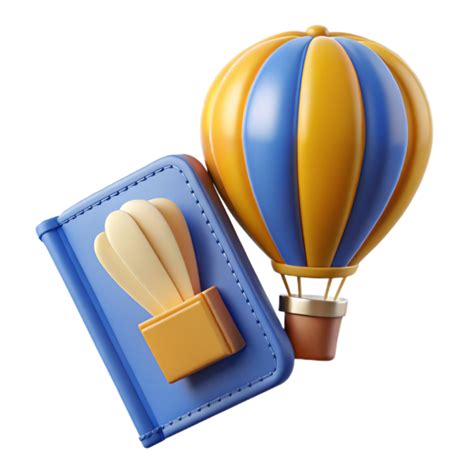 Hot Air Balloon Adventure Journal Travel Planning Memories PNG