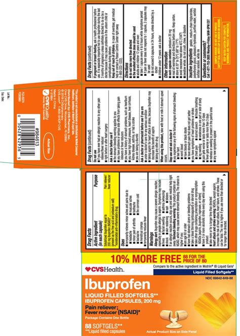 Ndc Ibuprofen Capsule Liquid Filled Oral Label Information