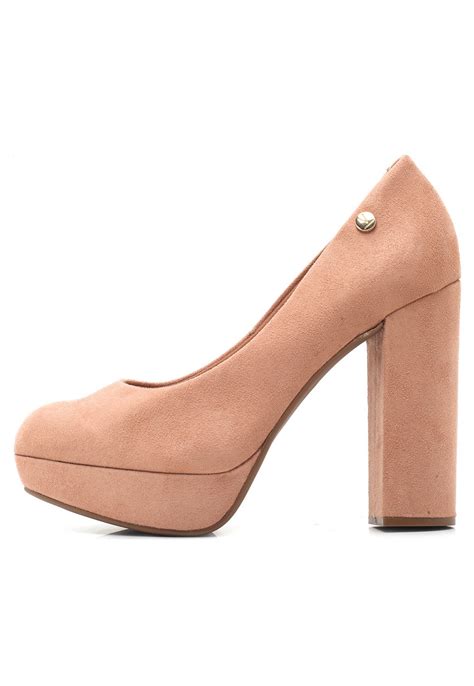 Scarpin Vizzano Salto Grosso Nude Compre Agora Dafiti Brasil