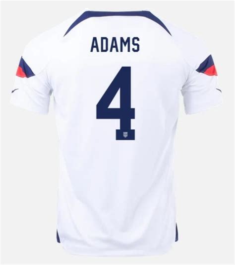 USA 2022 World Cup Home 4 TYLER ADAMS Shirt Soccer Jersey