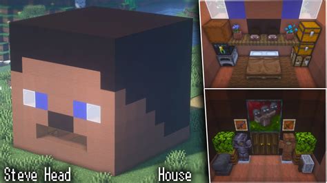 Minecraft House Tutorial Steve Head House In Minecraft Tutorial Youtube