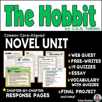 The Hobbit Novel Study Unit Print Digital Standards Based Novel