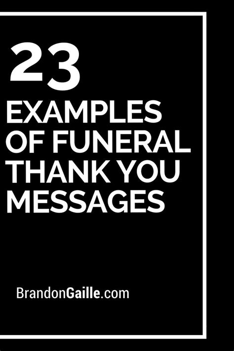 75 examples of funeral thank you messages – Artofit