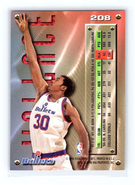 1995 96 Metal 208 Rasheed Wallace RC EBay