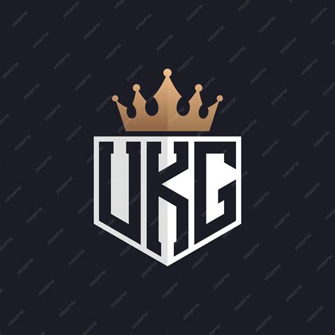premium vector luxury ukg logo  crown elegant initials ukg letter