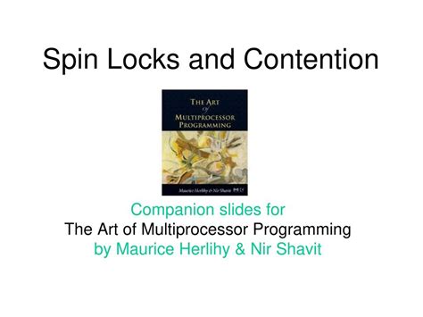 Spin Locks And Contention Ppt Download