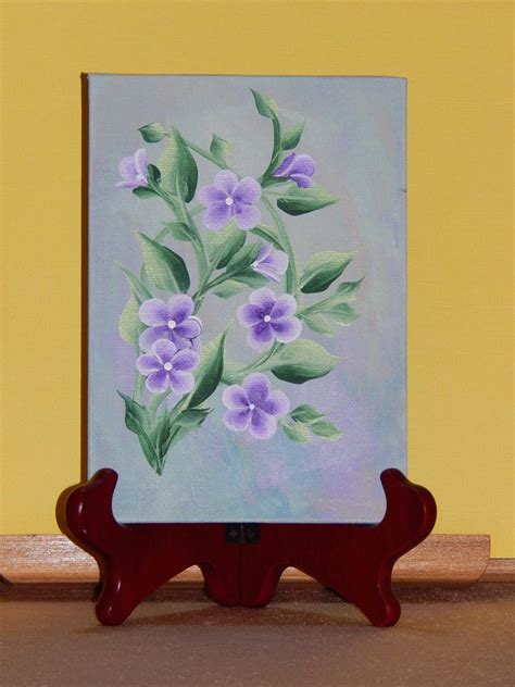 Forget-me-nots-original Acrylic Painting Realistic Detail & - Etsy