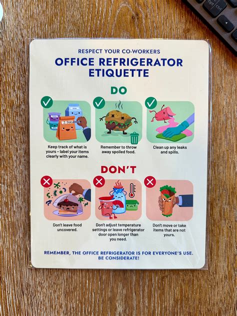 Office Fridge Etiquette Guide Handcrafted Magnetic Decor for a ...