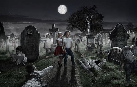 Halloween Cemetery Wallpapers - Top Free Halloween Cemetery Backgrounds ...