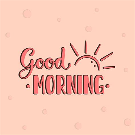 Lettering Good Morning Letters With The Sunrise Pink Words With The