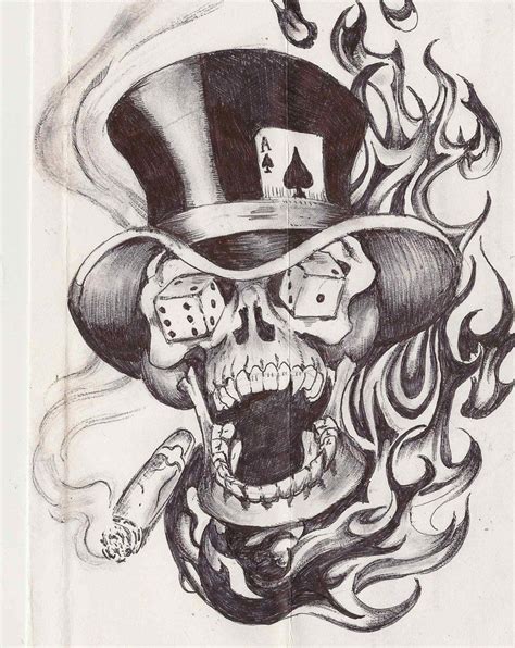 Flash Skull By Randyparker1972 Skull Art Drawing Skull Art Tattoo