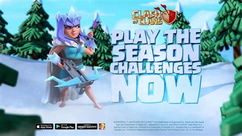 ICE QUEEN Skin Available Now Clash Of Clans Season Challenges YouTube